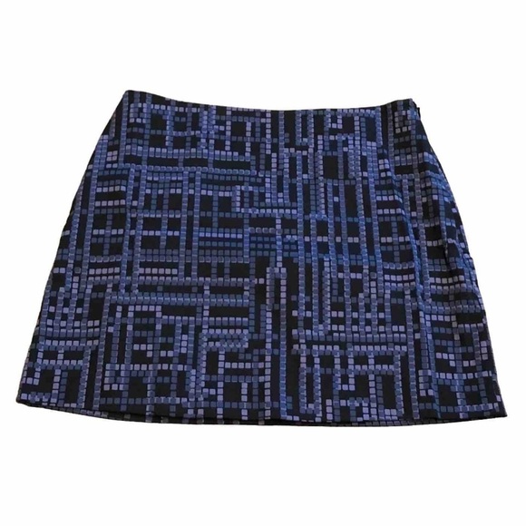 Express stretch geometric mini skirt size 1/2 - Picture 1 of 8